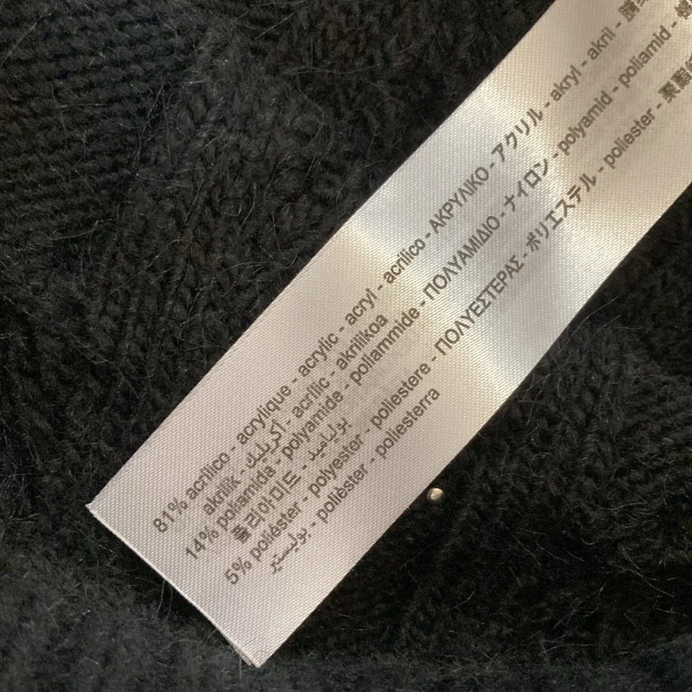 Zara Pearl Detail Cable Knit Mini Skirt